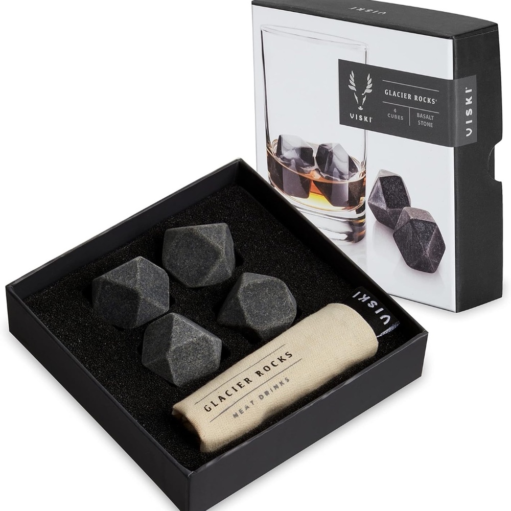 Viski Basalt Stone Glacier Rocks New in Box